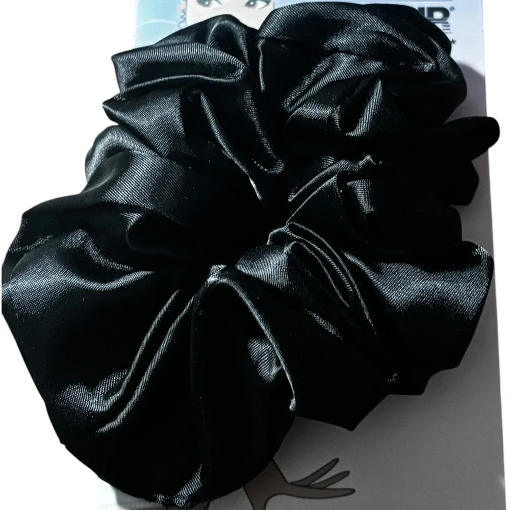 Conair Sleep Scrunchie Black Satin Hair Tie #grwm 59828 Blowout Protector